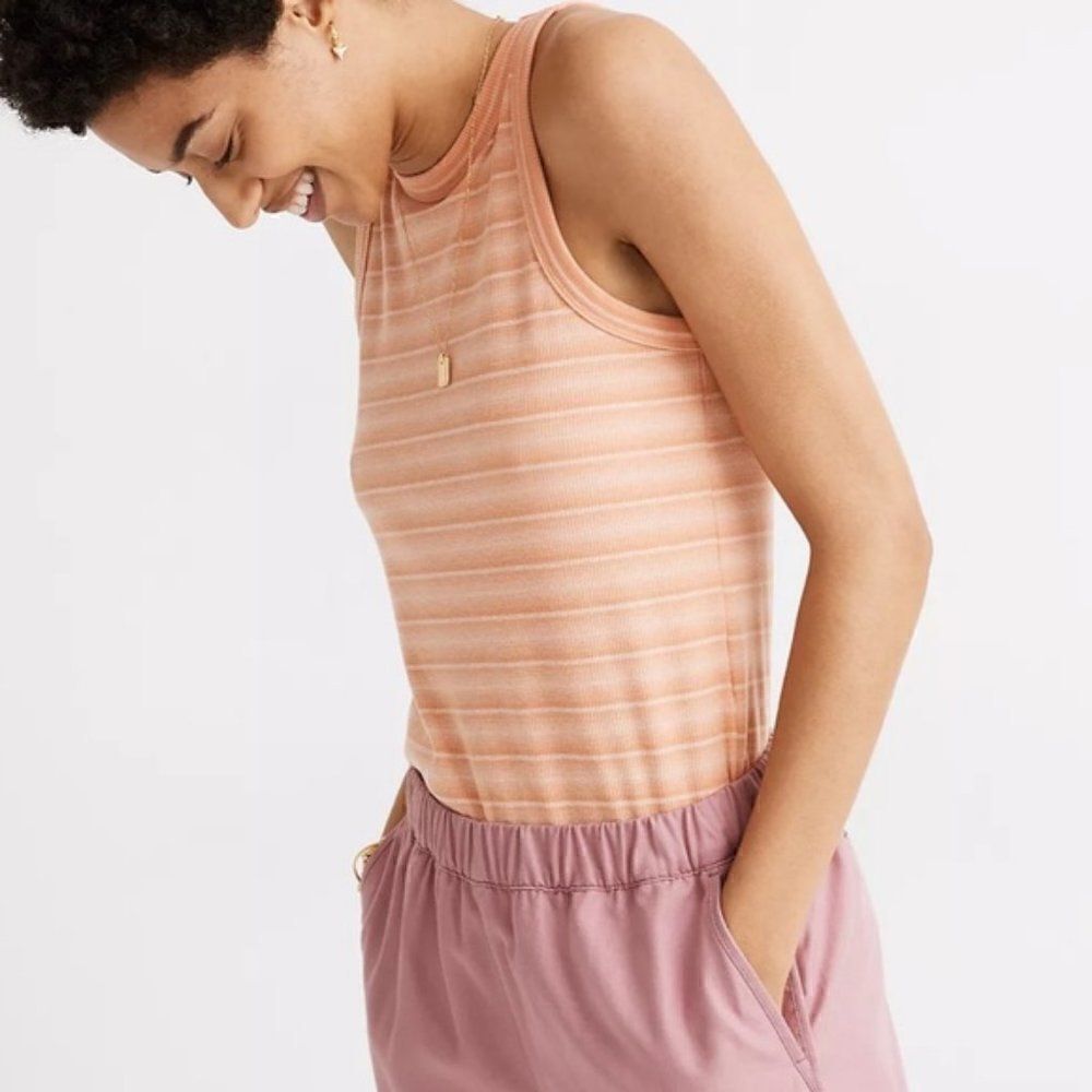 Madewell Ribbed Westville Tank Top Sweet Tulip NWT Size XXS - Picture 2 of 7